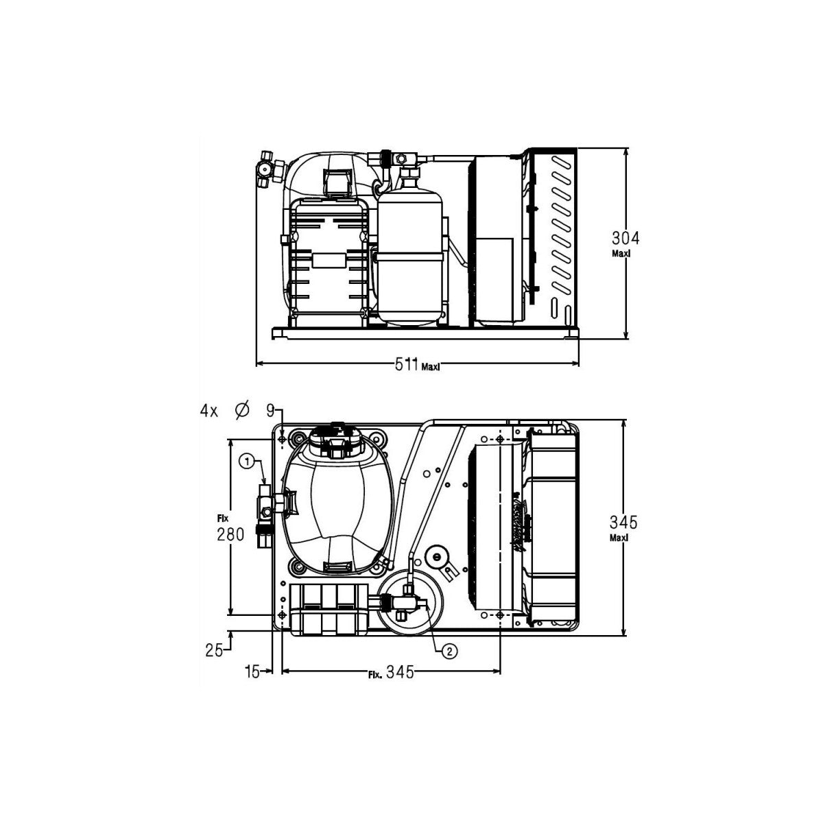 Verflüssigungssatz CAJN2428ZBR Tecumseh