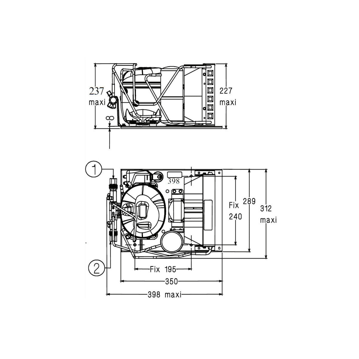 Condensing unit AE2415ZBR Tecumseh