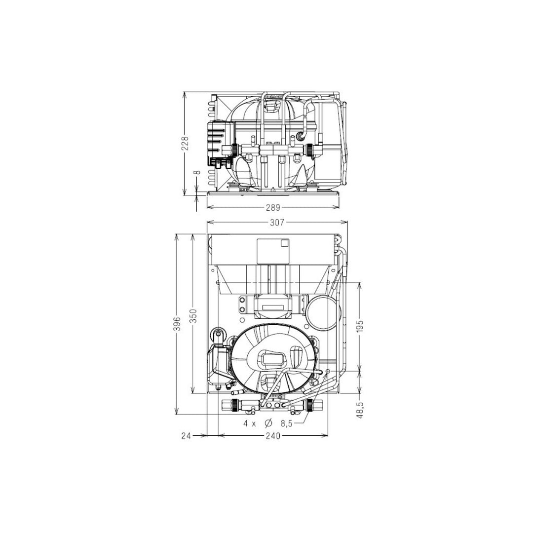 Condensing unit AET2415ZBR Tecumseh