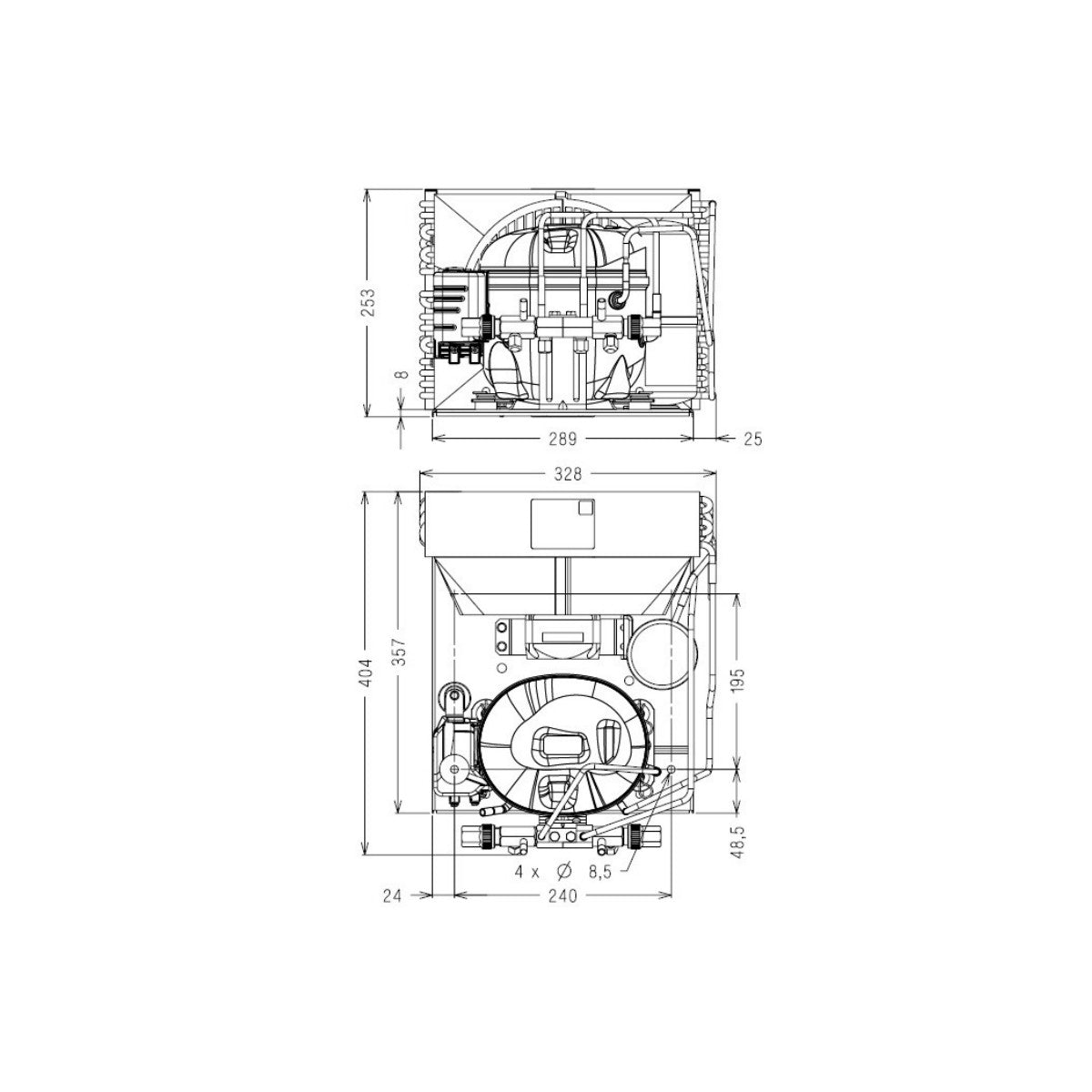 Verflüssigungssatz AET2420ZBR Tecumseh
