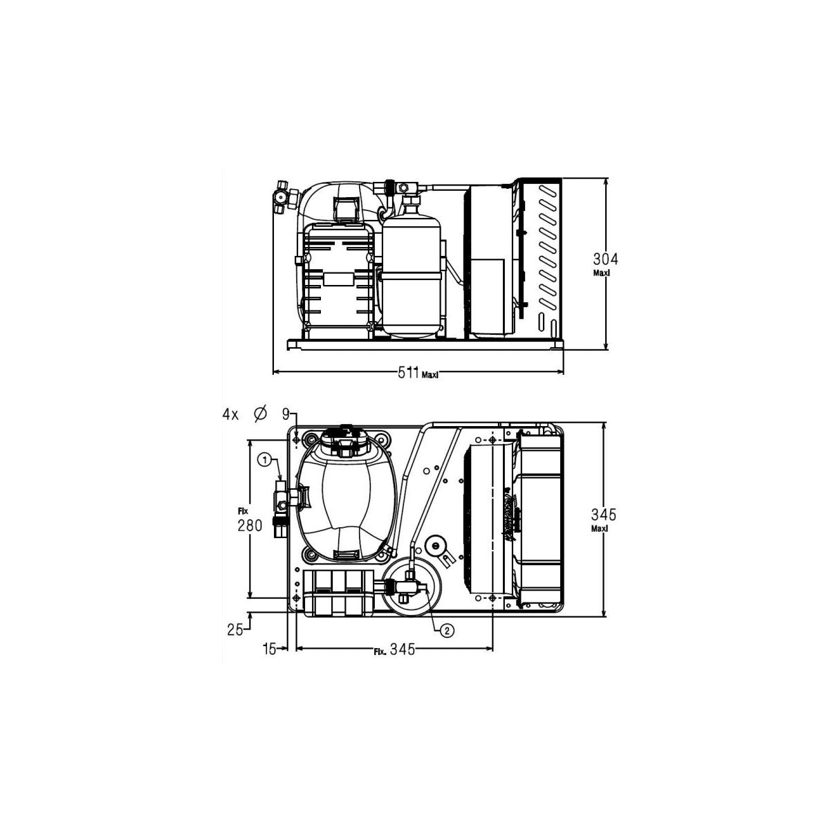 Condensing Unit TAJN2428ZBR Tecumseh