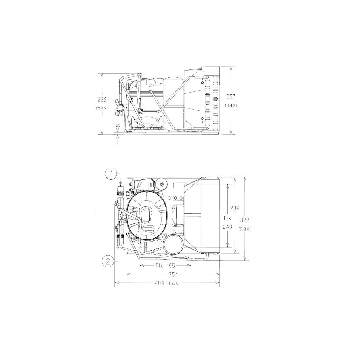 Condensing unit AE4440YHR Tecumseh