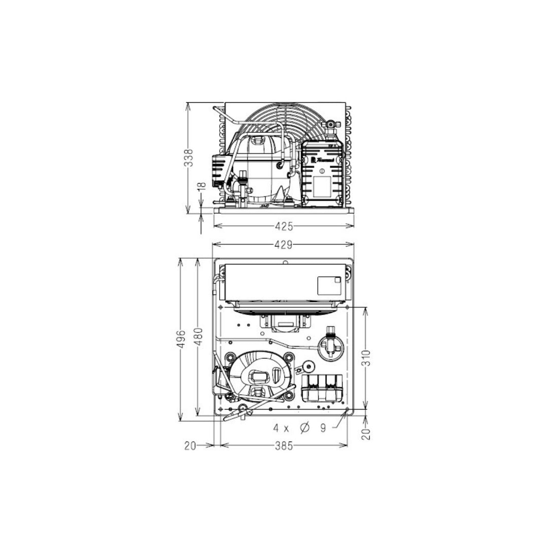 Condensing unit AET4450ZHR Tecumseh
