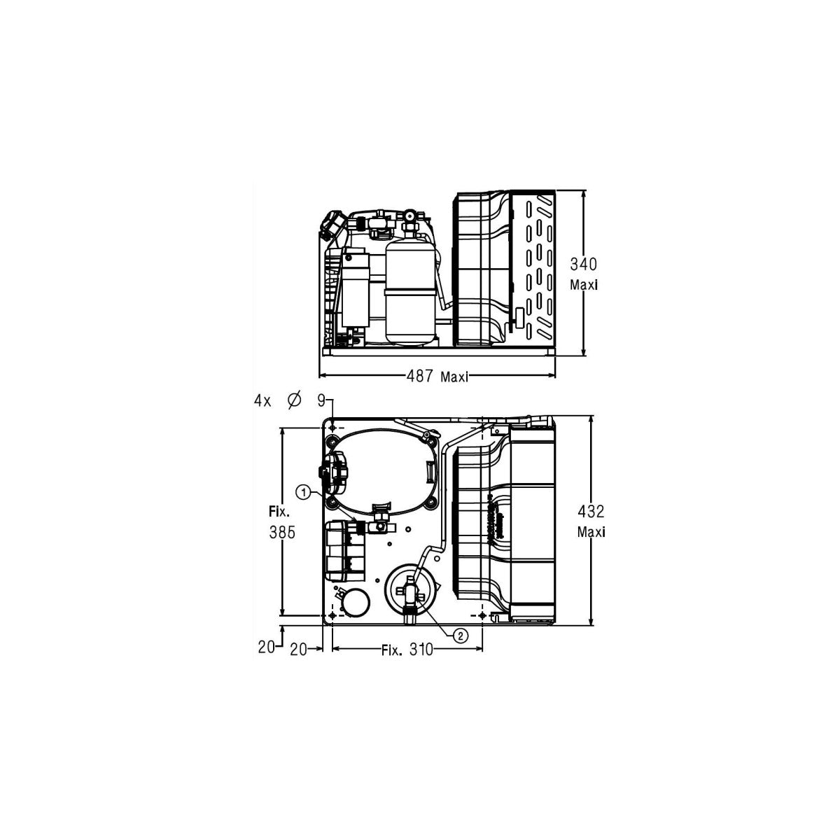 Verflüssigungssatz TAJN2464ZBR Tecumseh