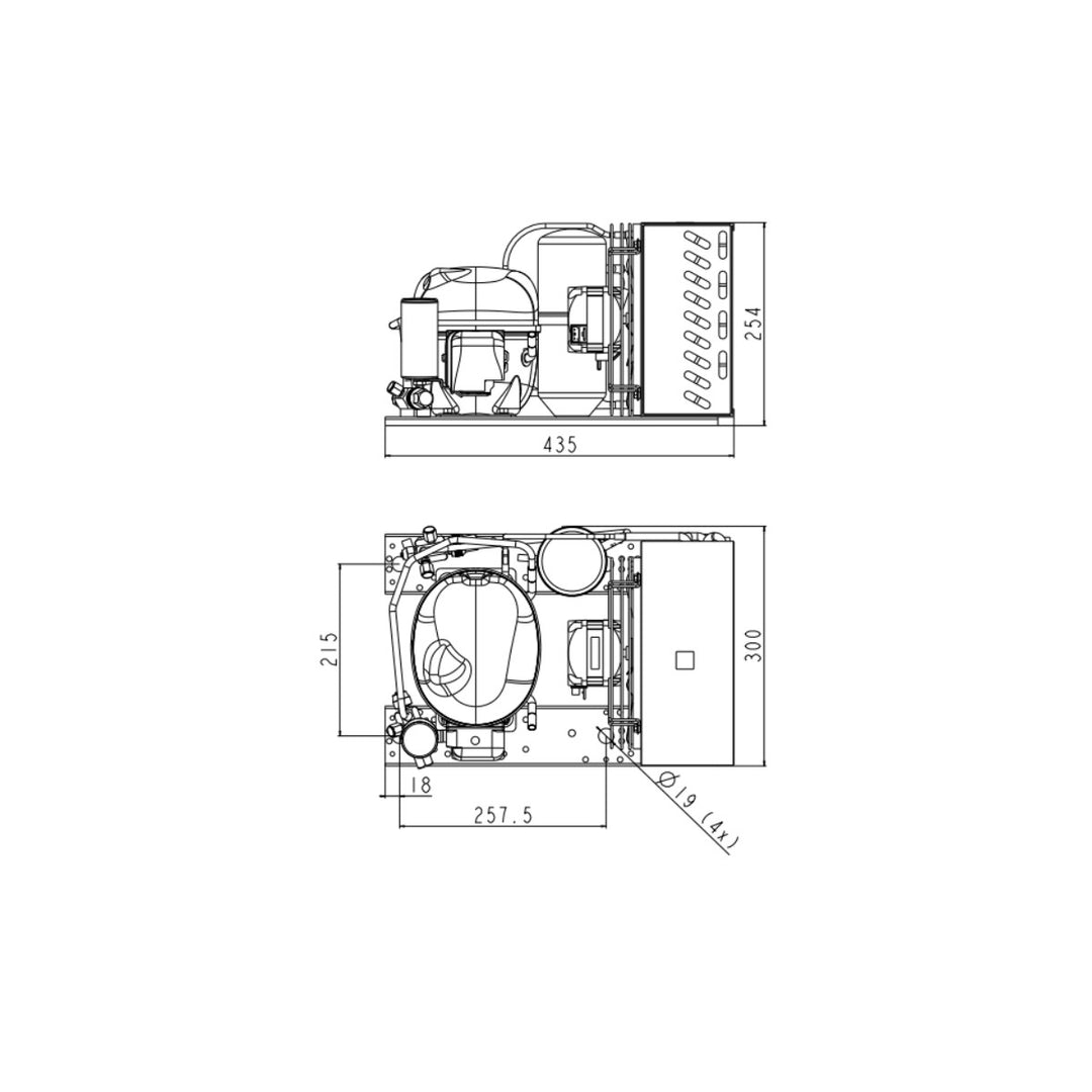 Condensing unit UNEK6165GK Embraco Nidec