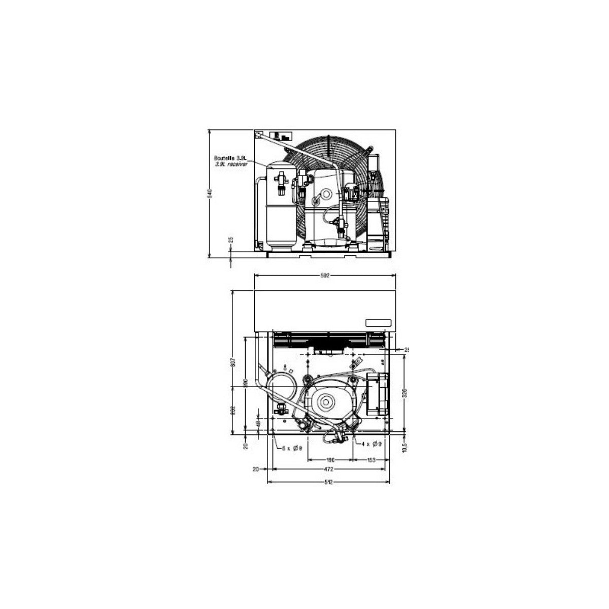 Condensing unit FHT4525YHR-XG Tecumseh