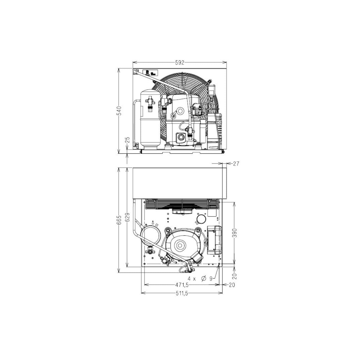 Condensing Unit FHT4538ZHR-XG Tecumseh