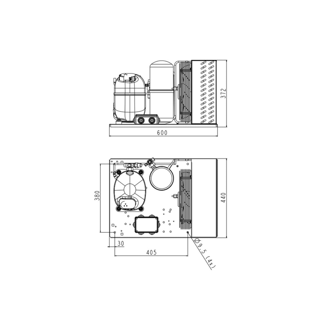 Condensing unit UNJ9232GS Embraco Nidec