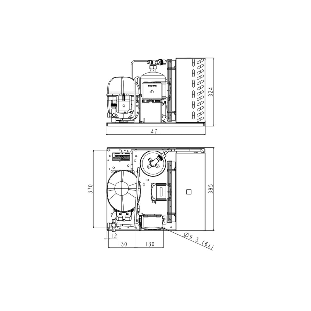Condensing unit UNEK6217GK Embraco Nidec