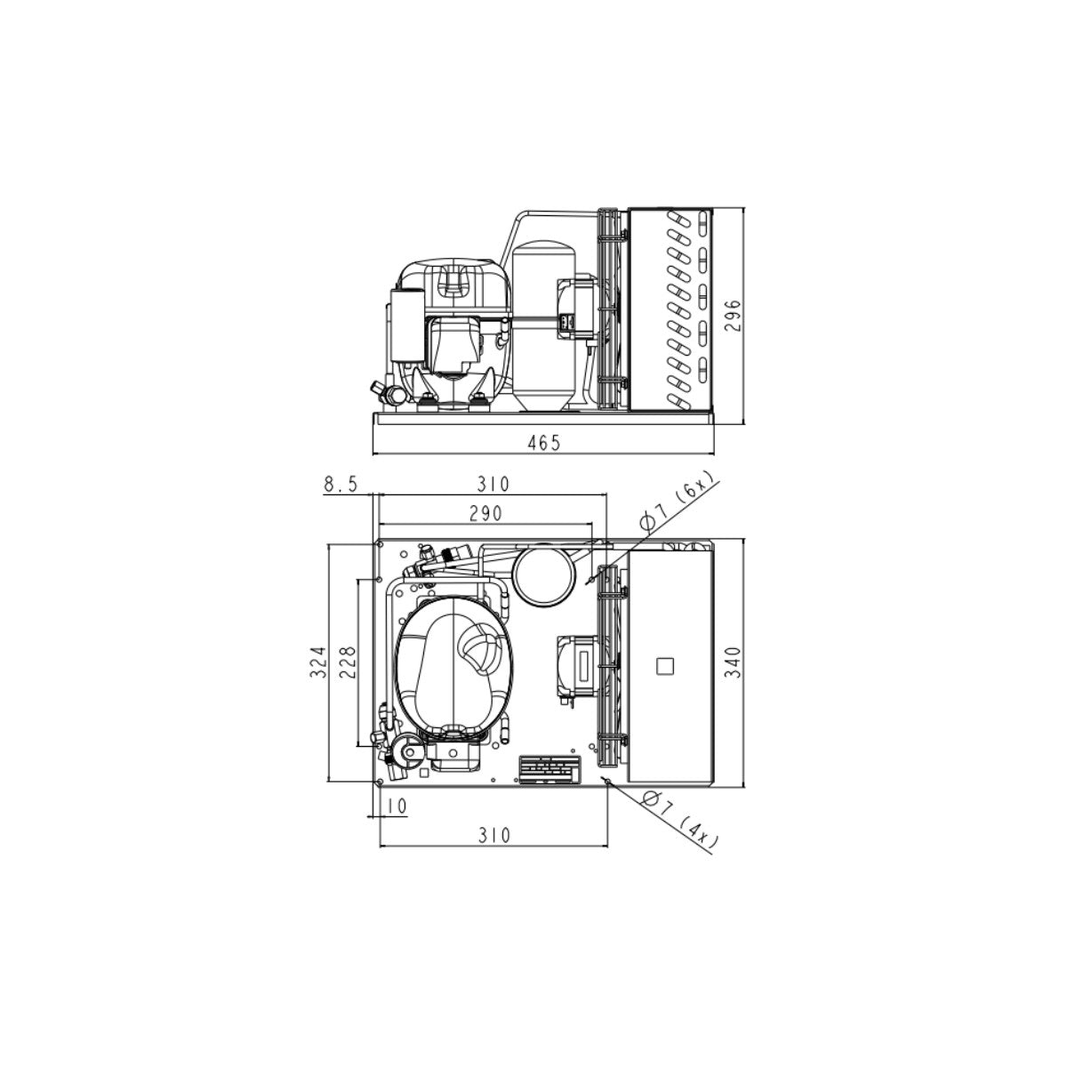 Condensing Unit UNEK2150GK Embraco Nidec