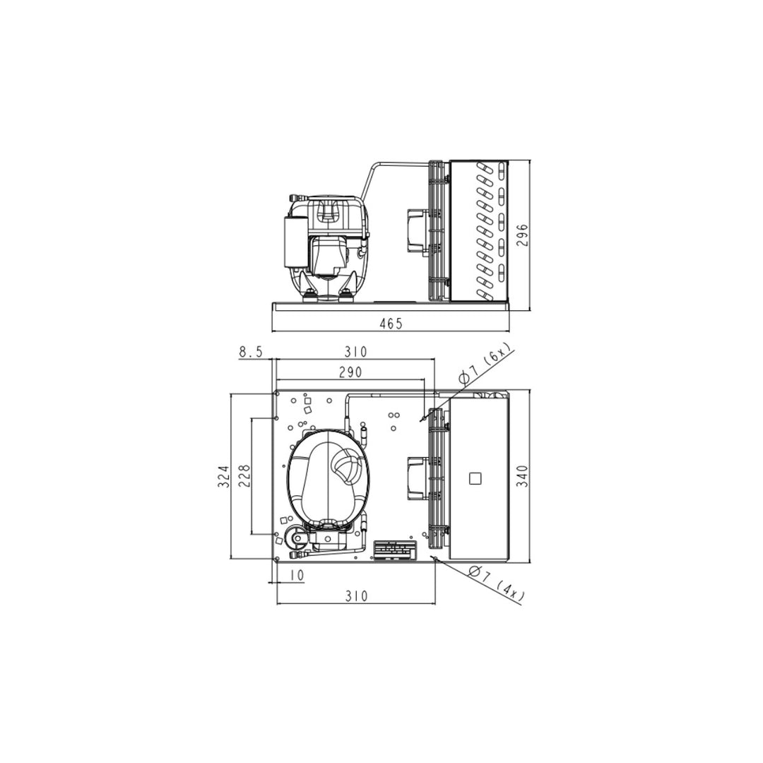 Condensing unit UNEK6210GK Embraco Nidec