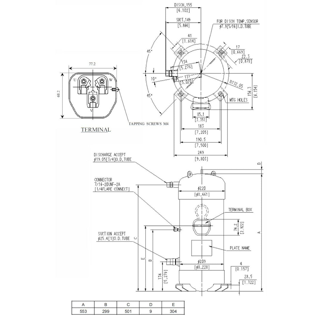 Compressor C-SCP510H38B Sanyo Panasonic