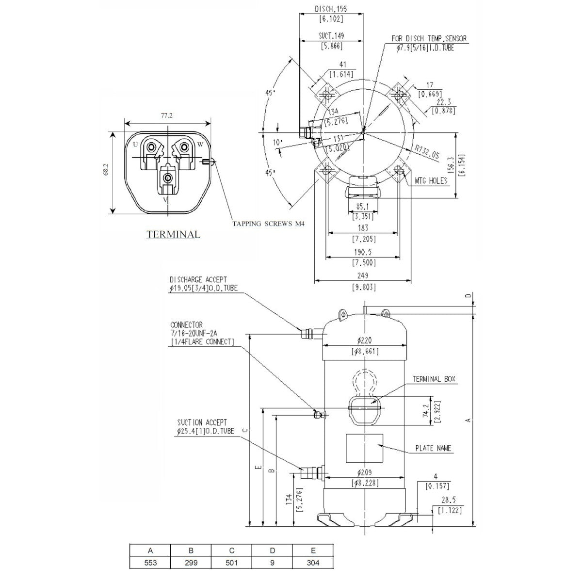 Compressor C-SCP510H38B Sanyo Panasonic