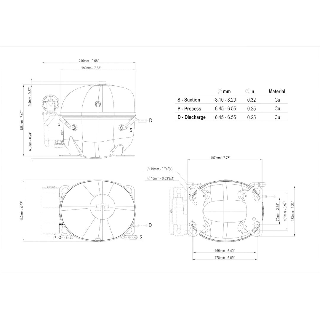 Kompressor NEK2116Z  Embraco