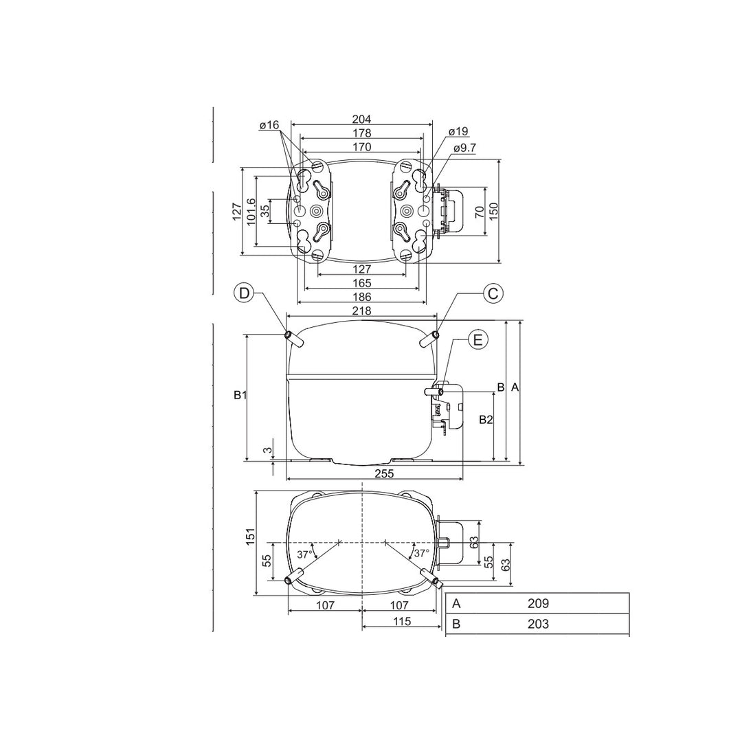 Compressor SC18CNX.2 Danfoss Secop