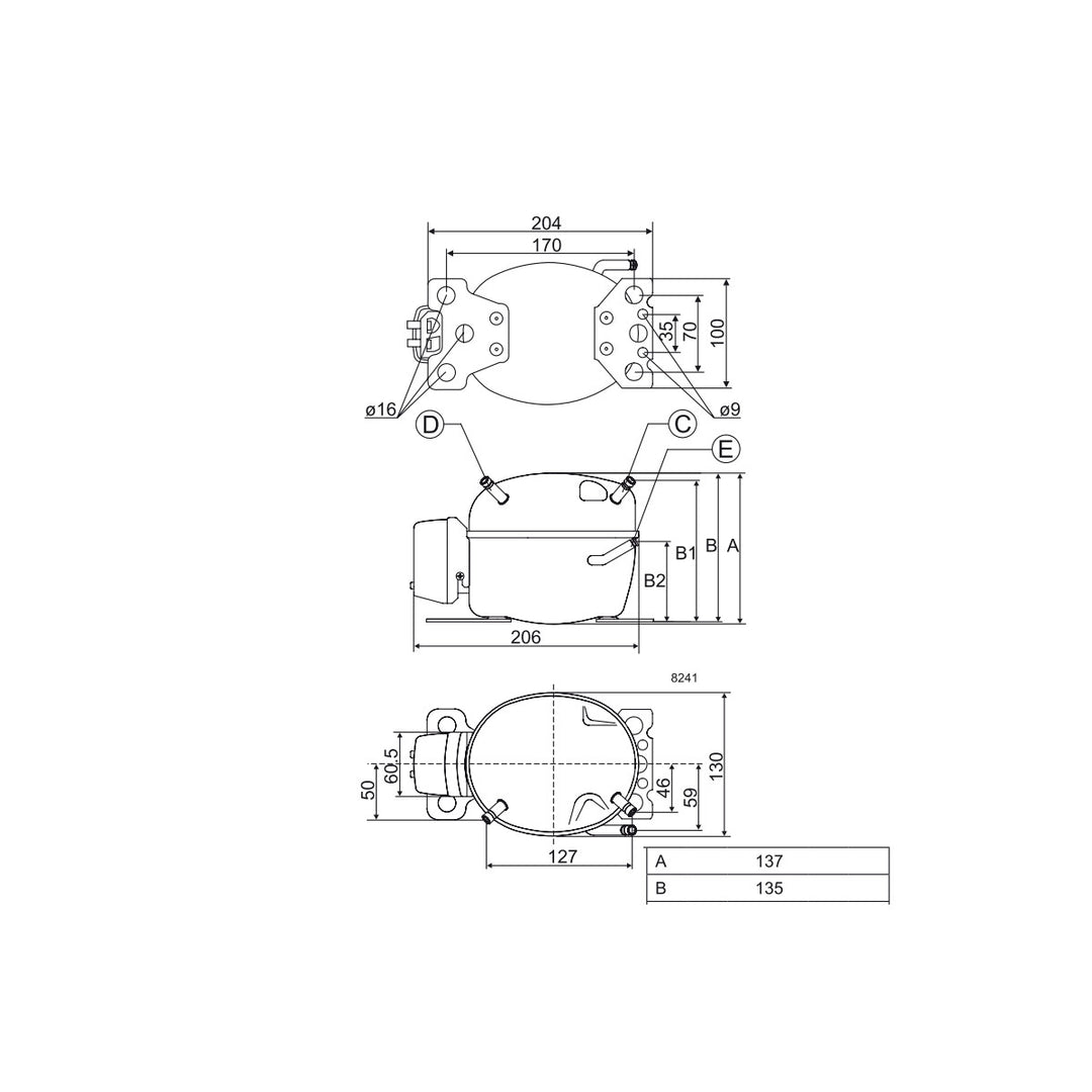 Kompressor PL50FX Danfoss Secop