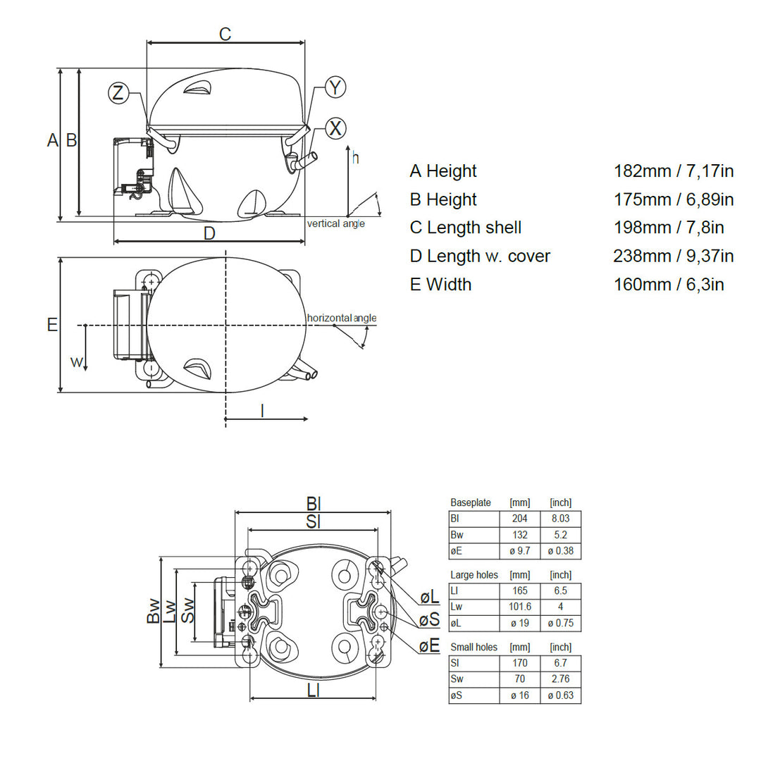 Kompressor KLF7.7CND Secop