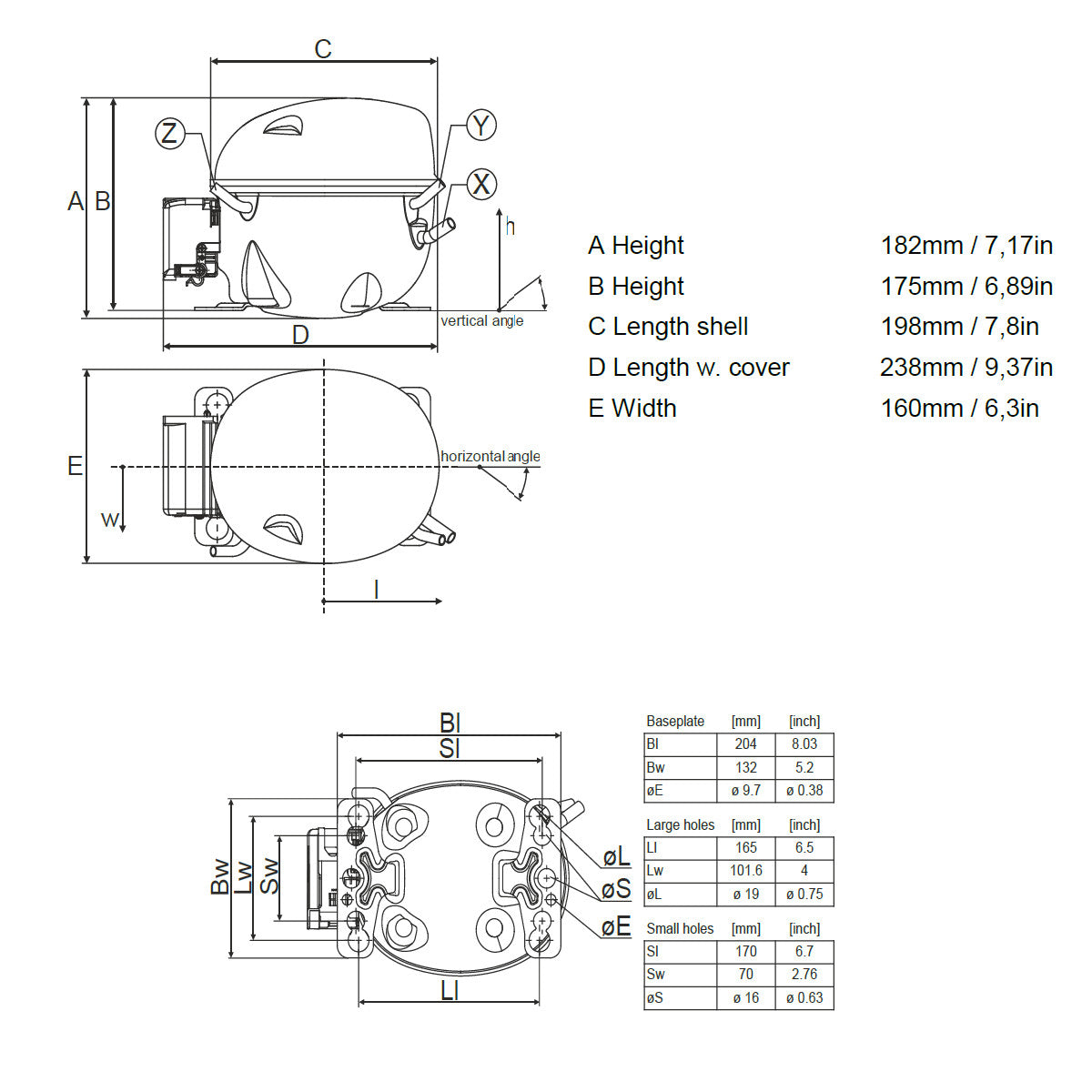 Kompressor KLF7.7CND Secop