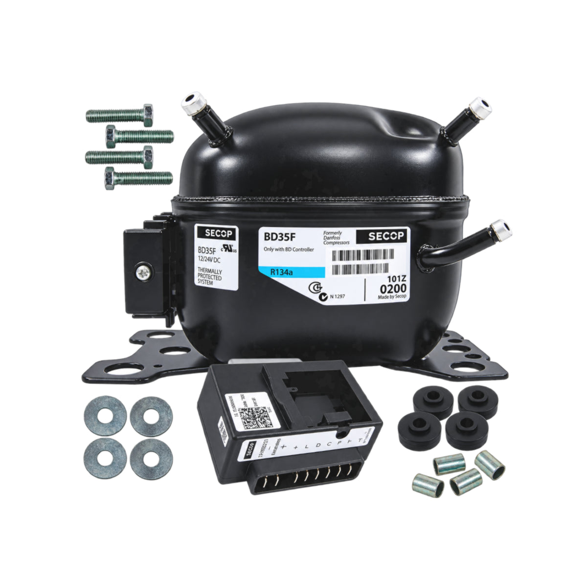 Kompressor BD35F m. Anlaufelektronik Danfoss Secop