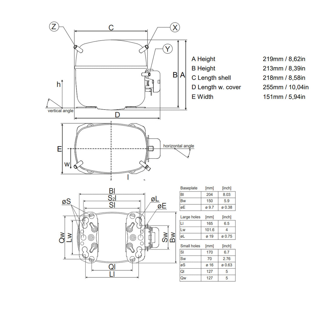 Kompressor SC15MLX Danfoss Secop