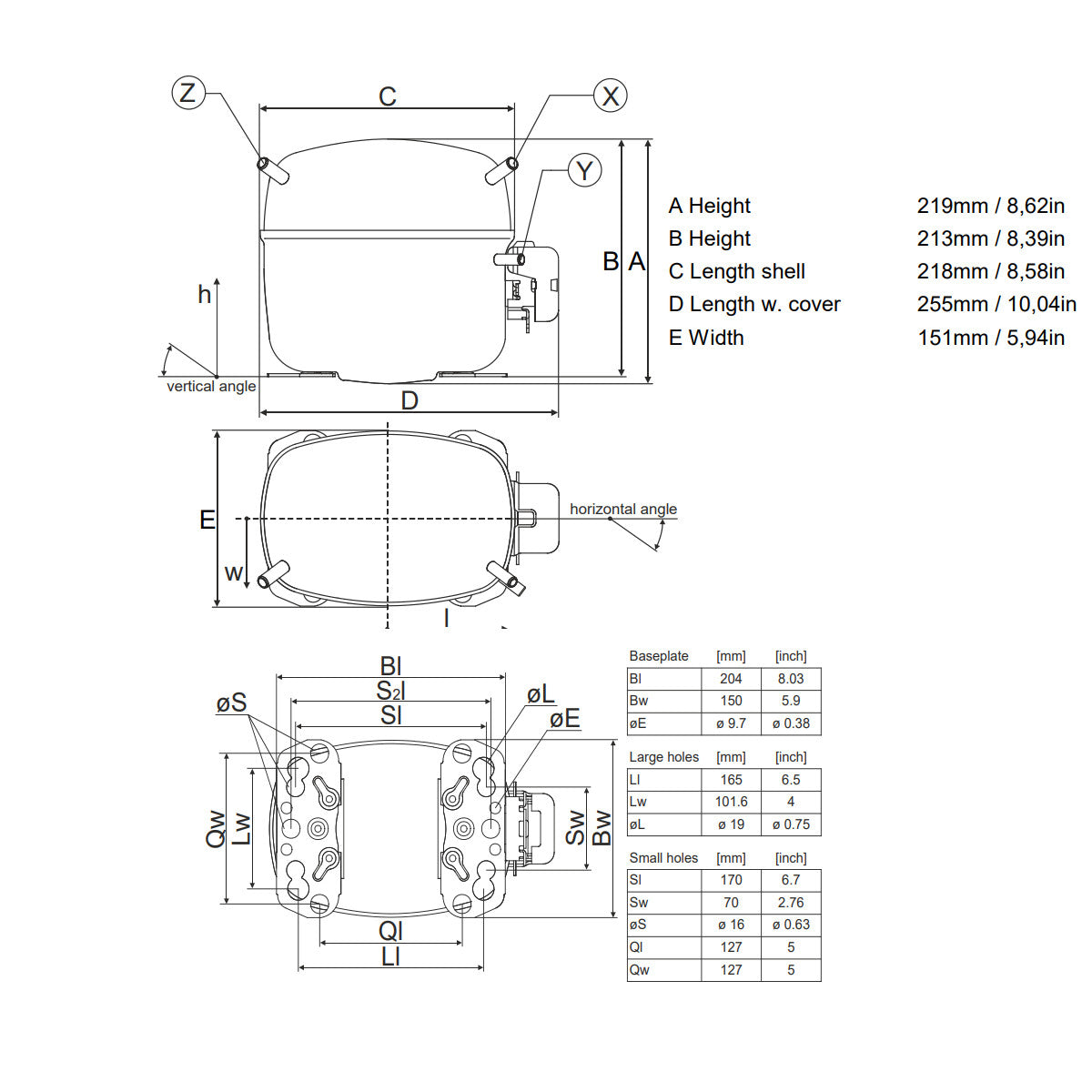 Kompressor SC15MLX Danfoss Secop
