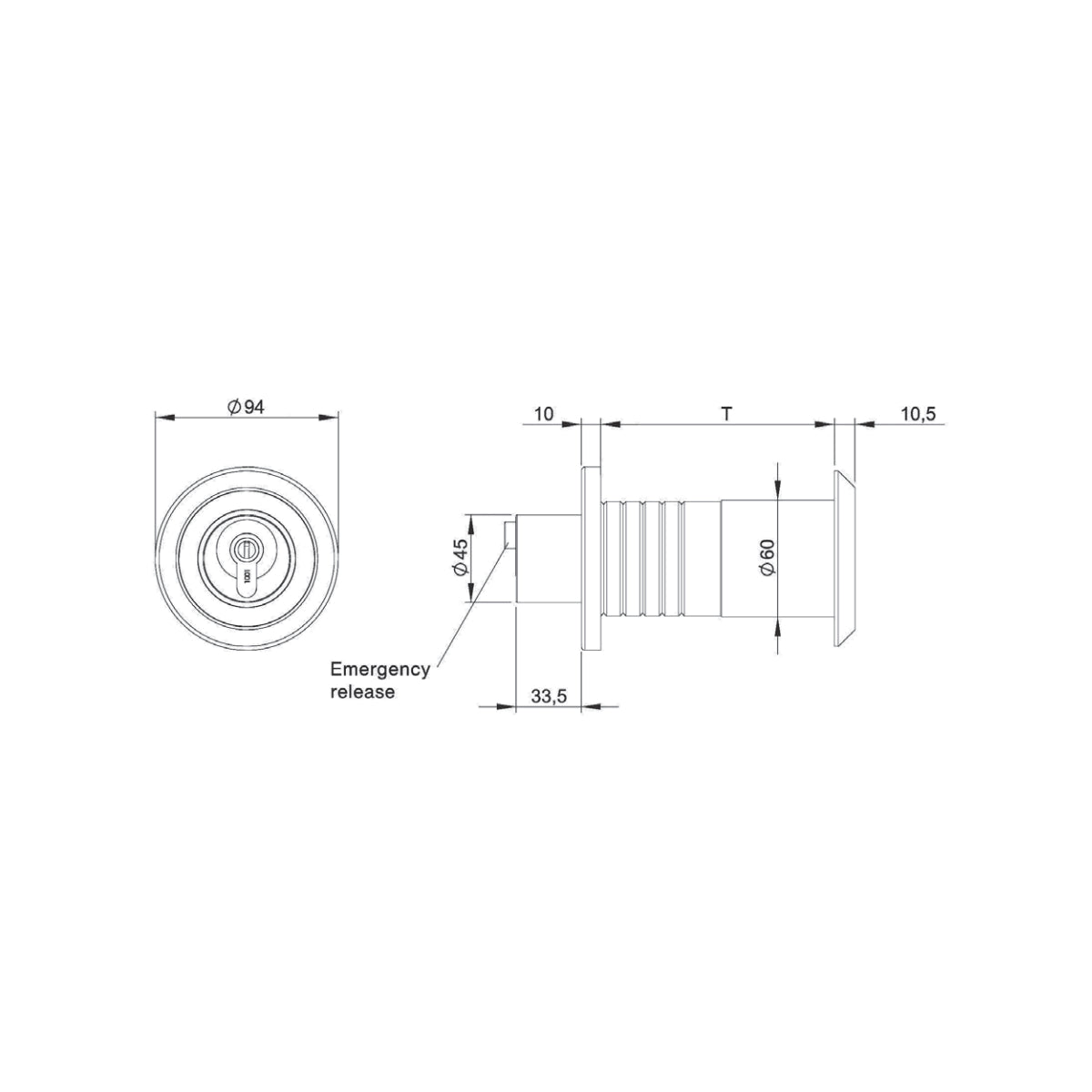 Cylinder lock 7150-020100 Rahrbach