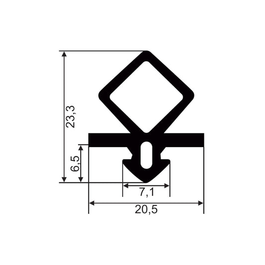 Sealing profile FD524 4m