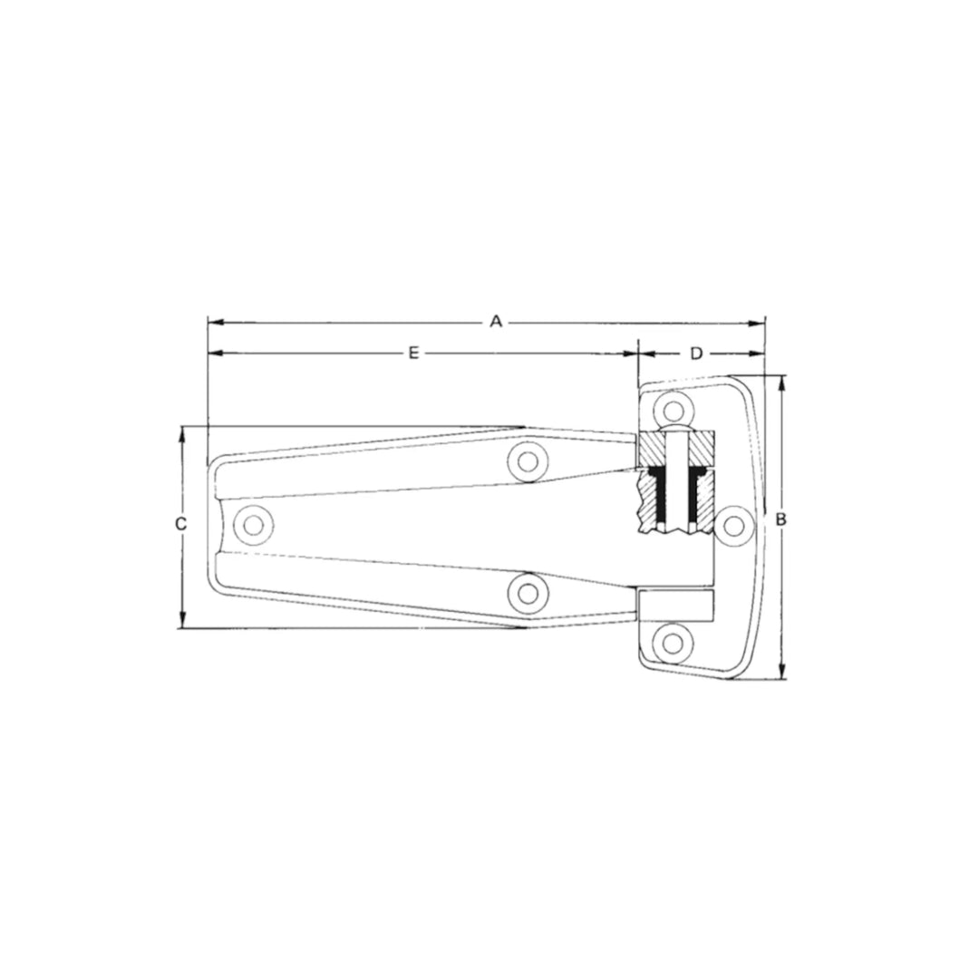 Scharnier 710 /22mm hochglanzpoliert Fermod