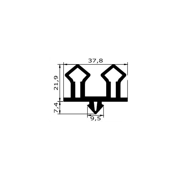 PVC-Dichtung FDK 401 Länge 2,1m
