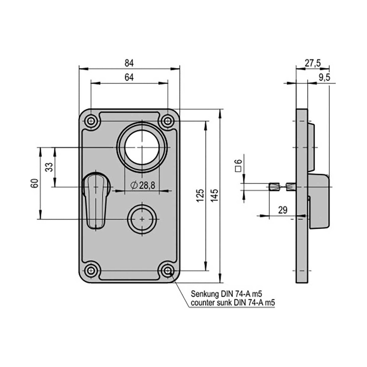 Notöffnungsschild hinten 3.60.0160.0 STUV