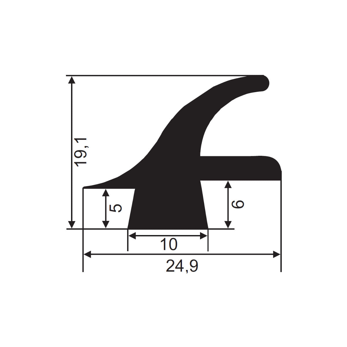 Moosgummi seal FD2724