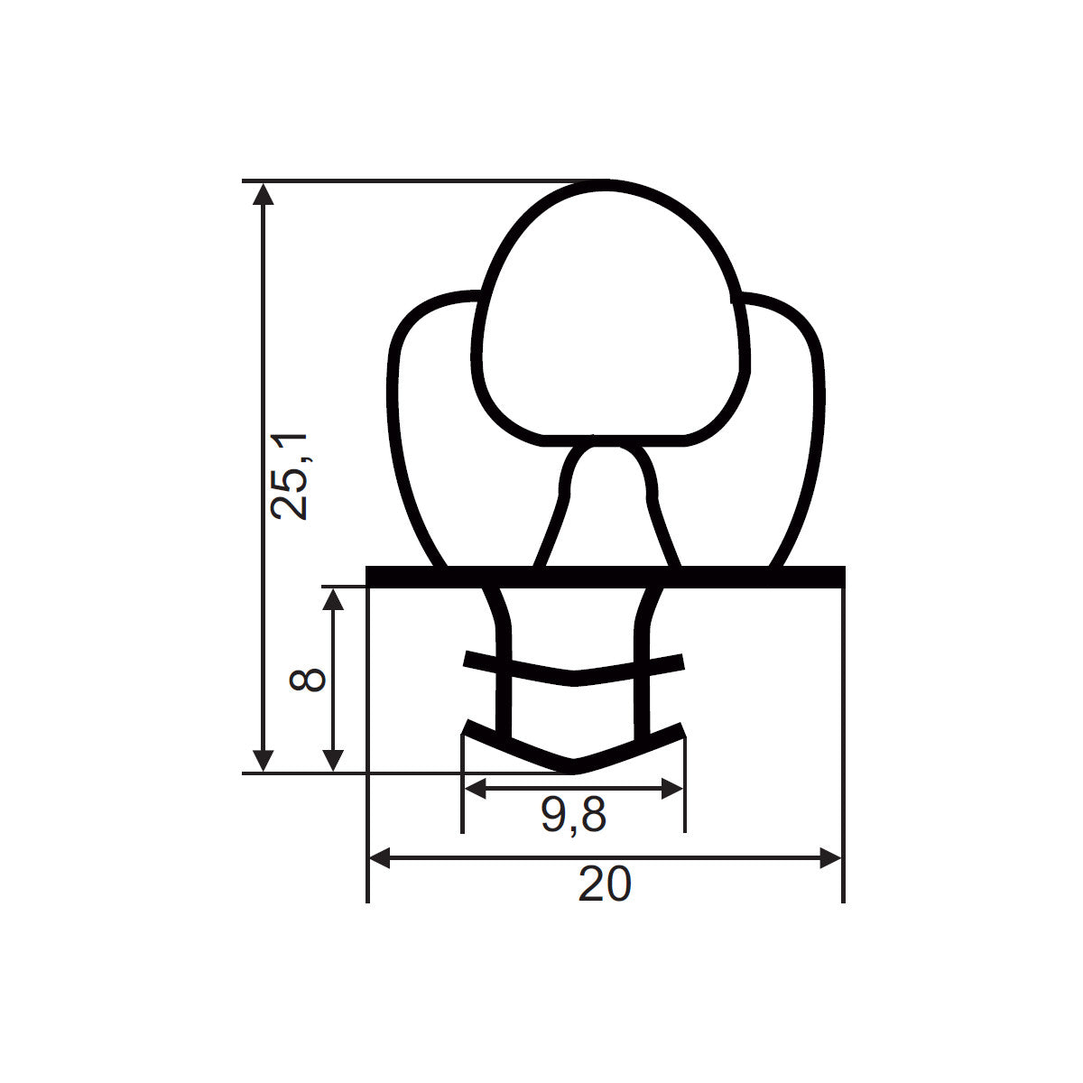 PVC-Dichtung FD272 | Rahmen