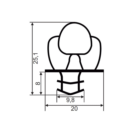 PVC-Dichtung FD272 | Rahmen