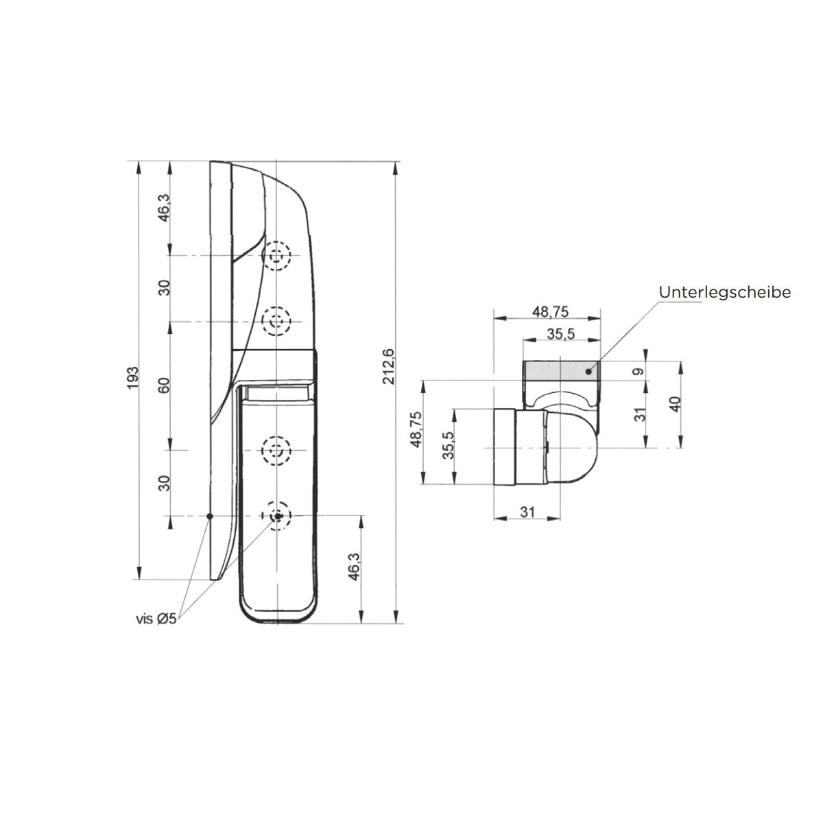 Hinge 471HP Fermod