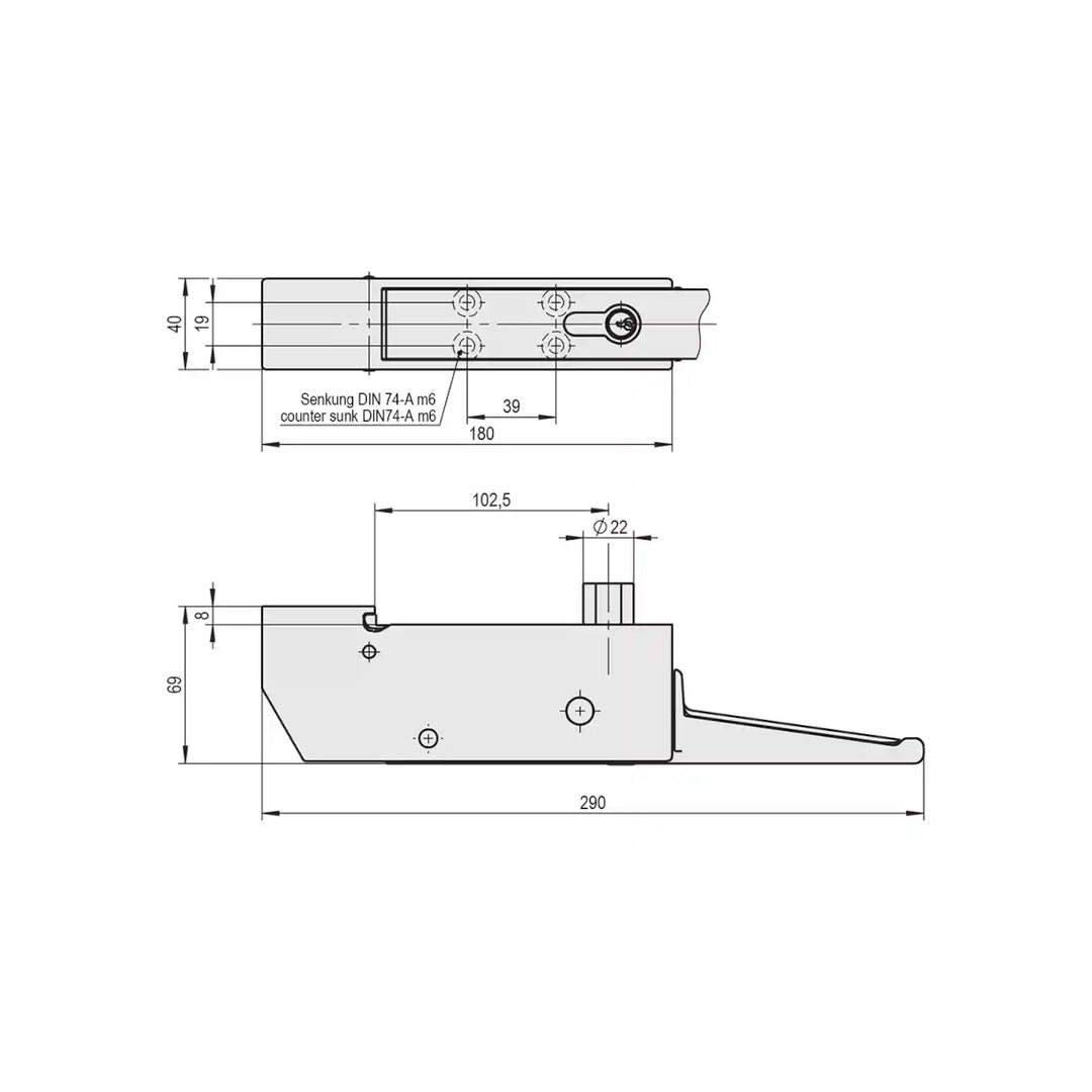 Fastener 3.31.0440.0 complete 70-80 grey STUV