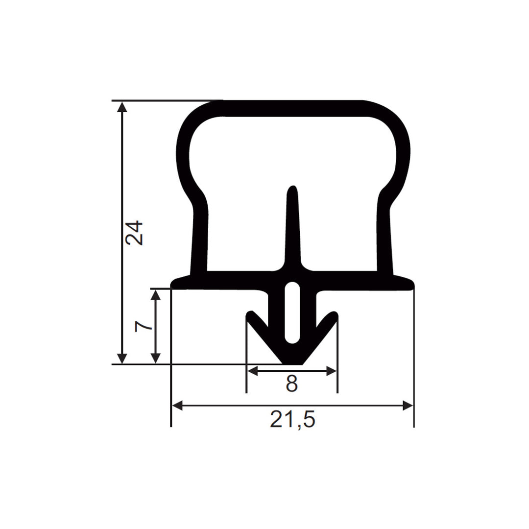 Gummidichtung FD504 Länge 4m