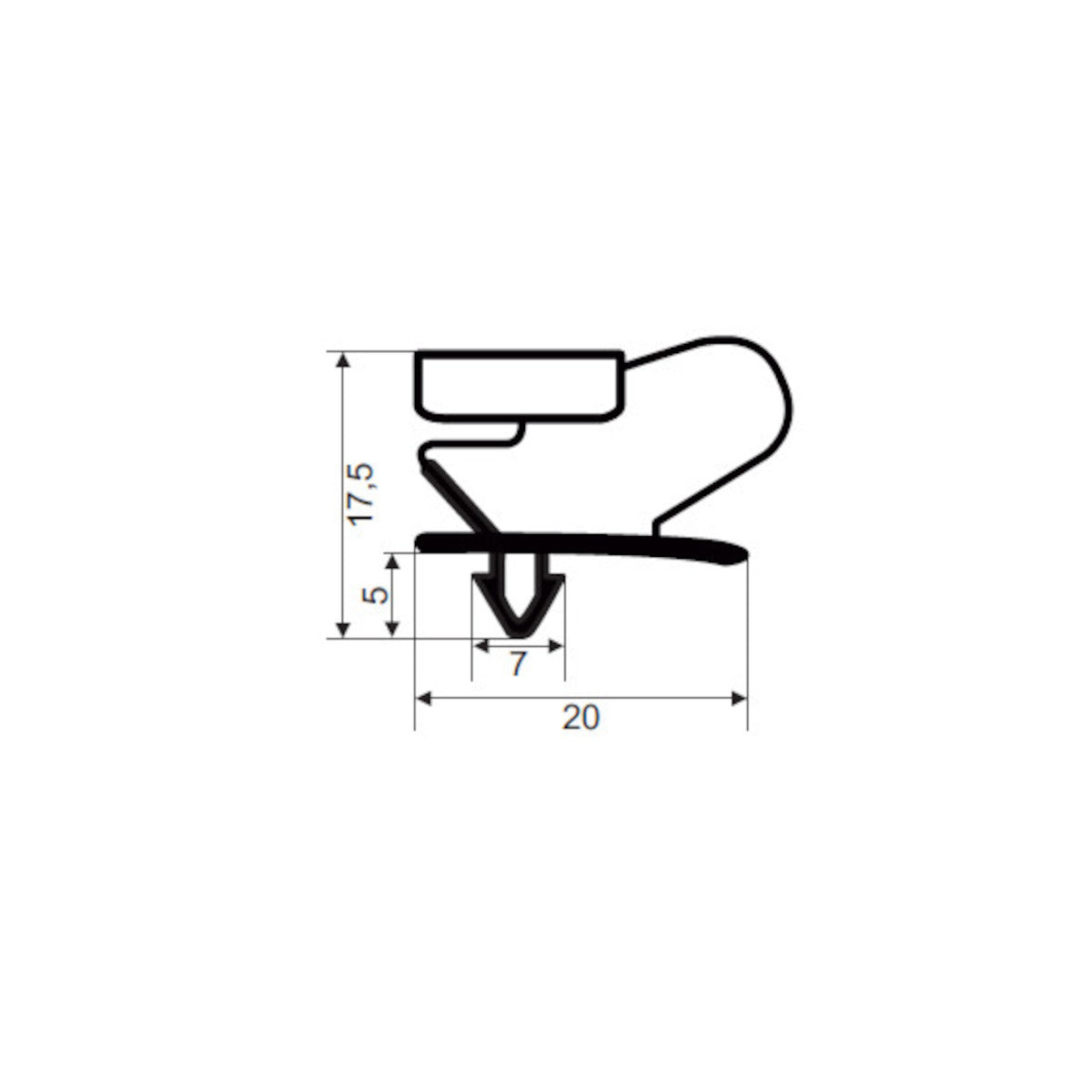Magnetic seal FD1153 blue grey