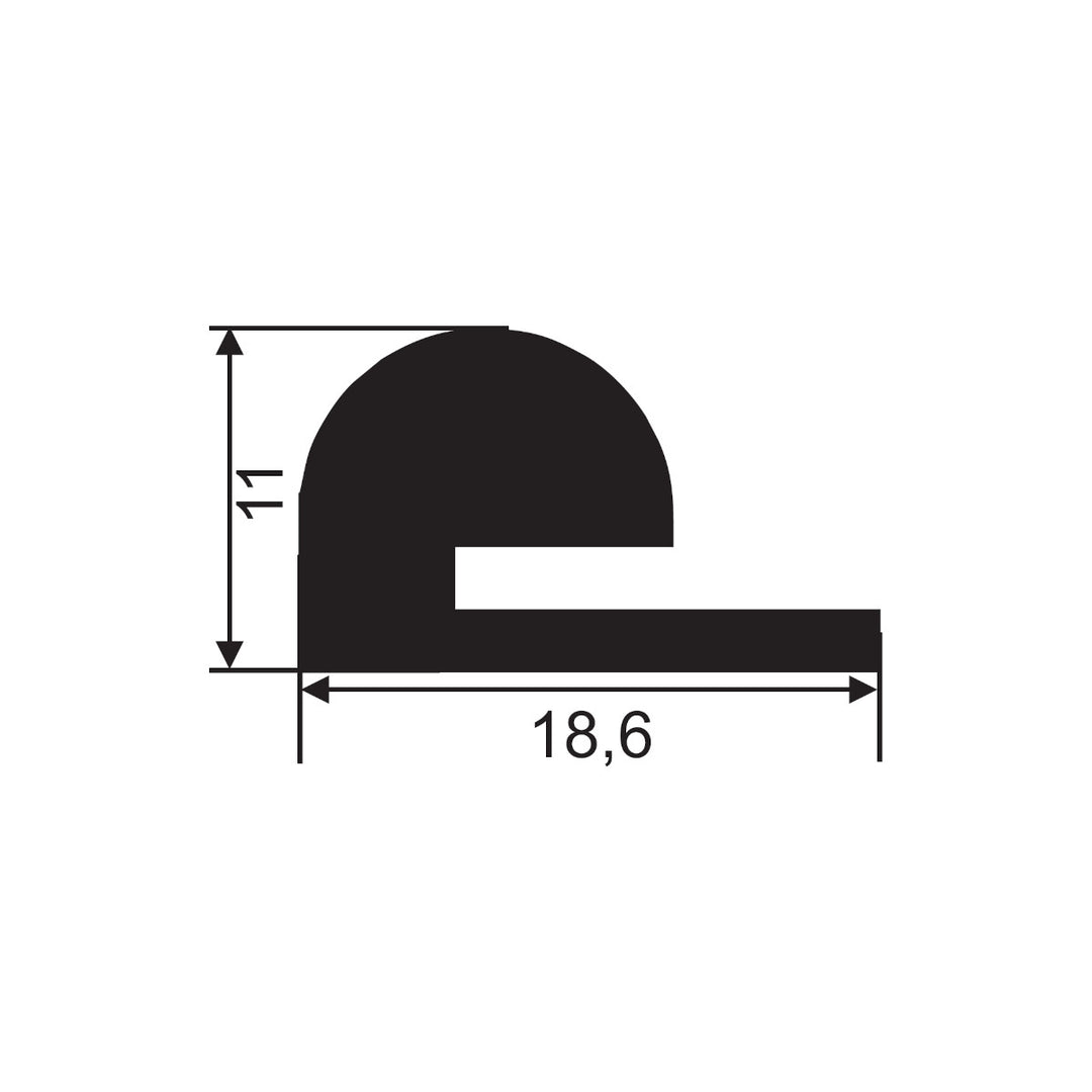 Sealing profile FD1116 black