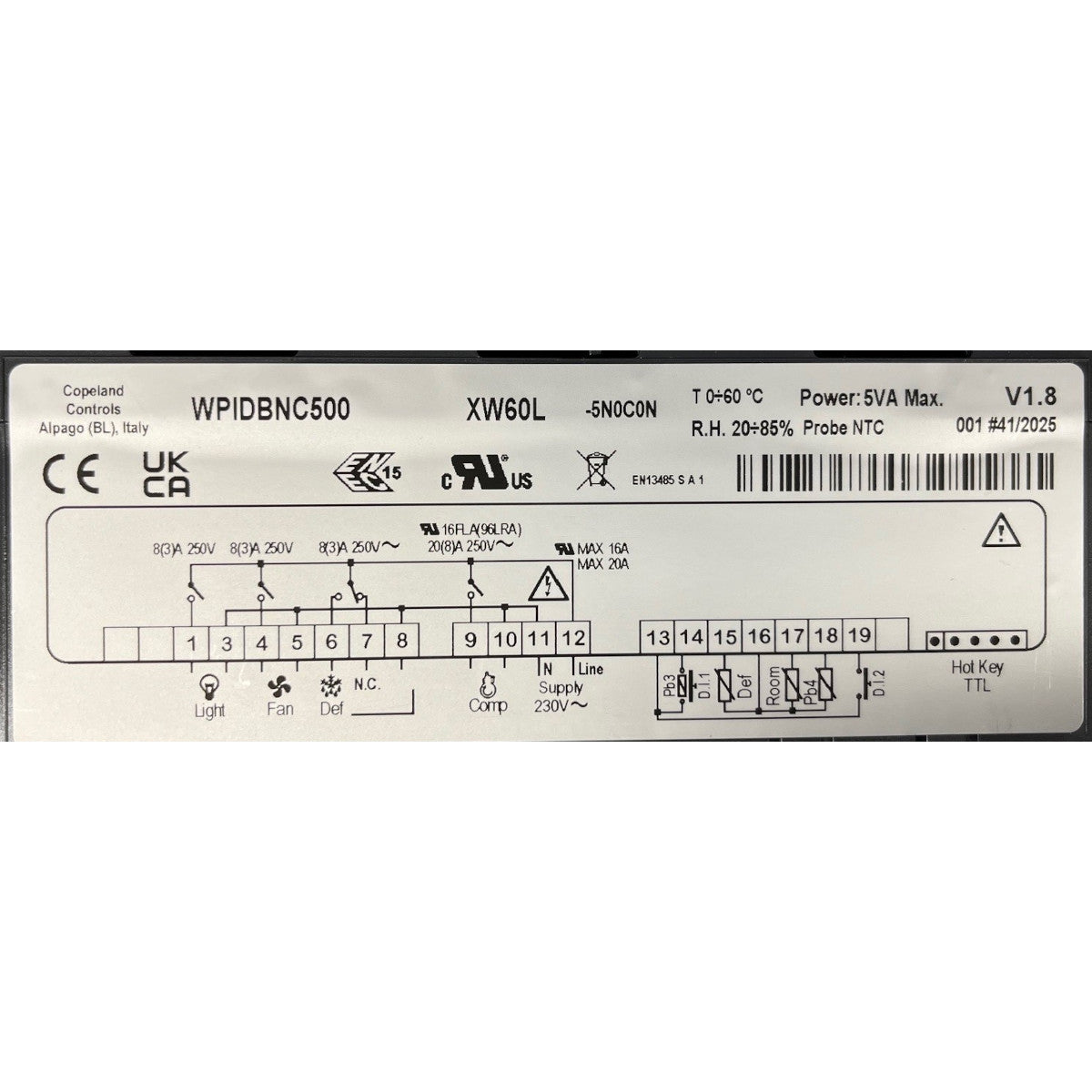 XW60L-5N0C0N Dixell