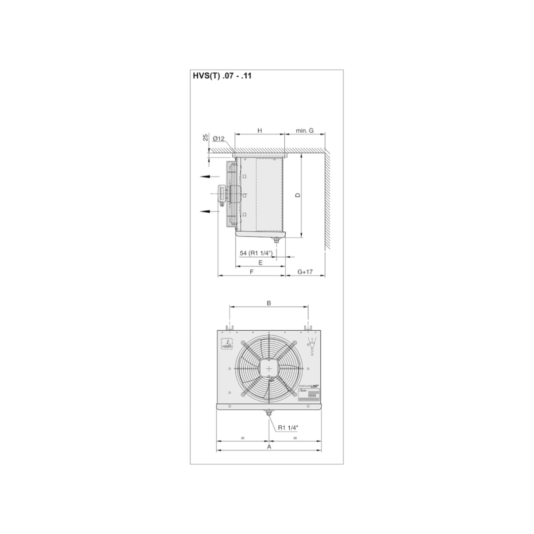HVST 409 EC EP air cooler Roller