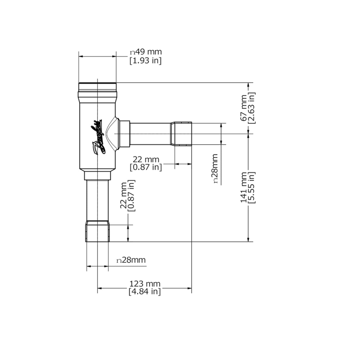 NRV 28s Rückschlagventil 28mm Danfoss