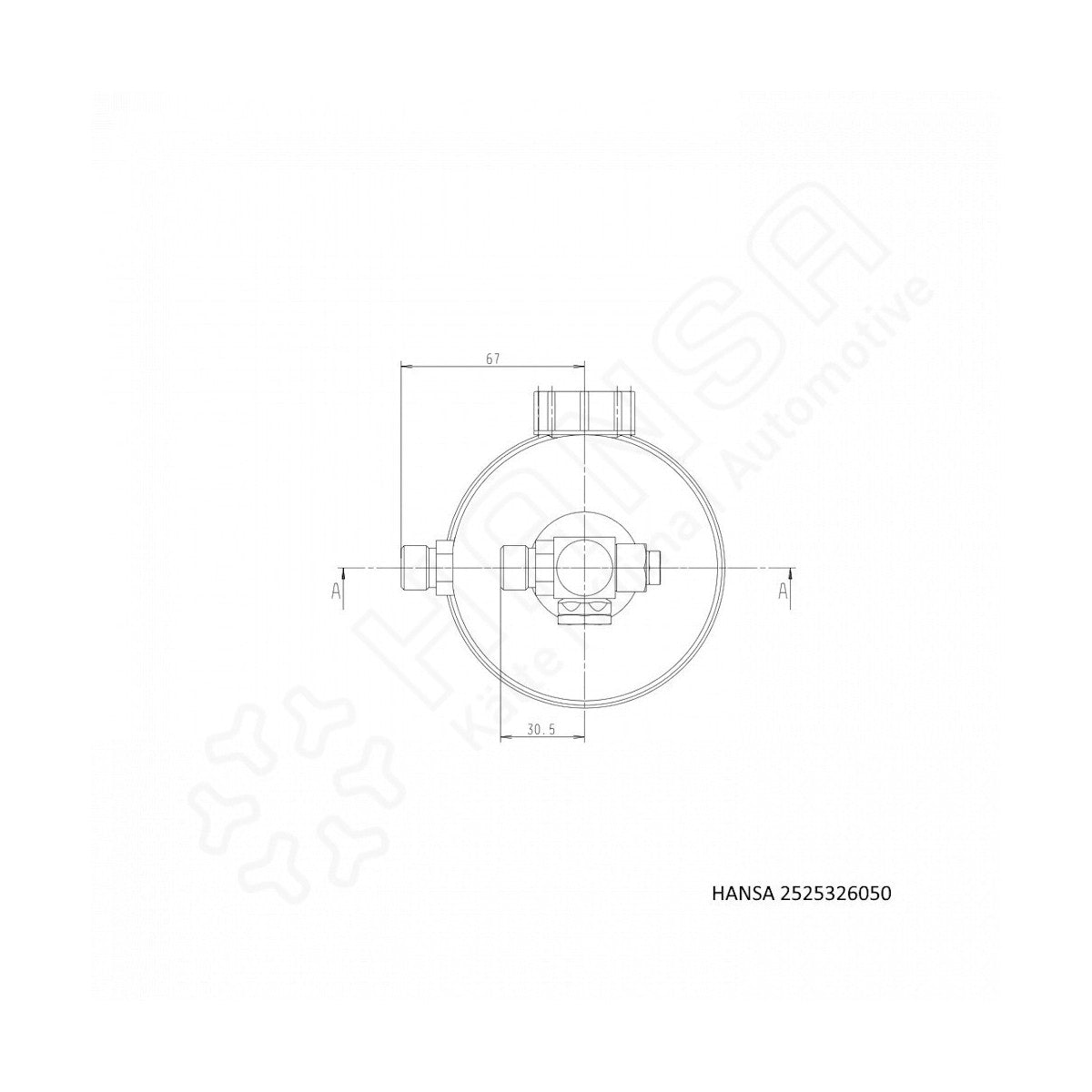 HANSA Sammler 1L Ø95 2x Schauglas / Indikator
