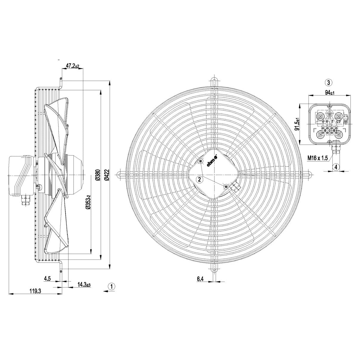 S4E350-AG06-28 Fan Unit Bitzer