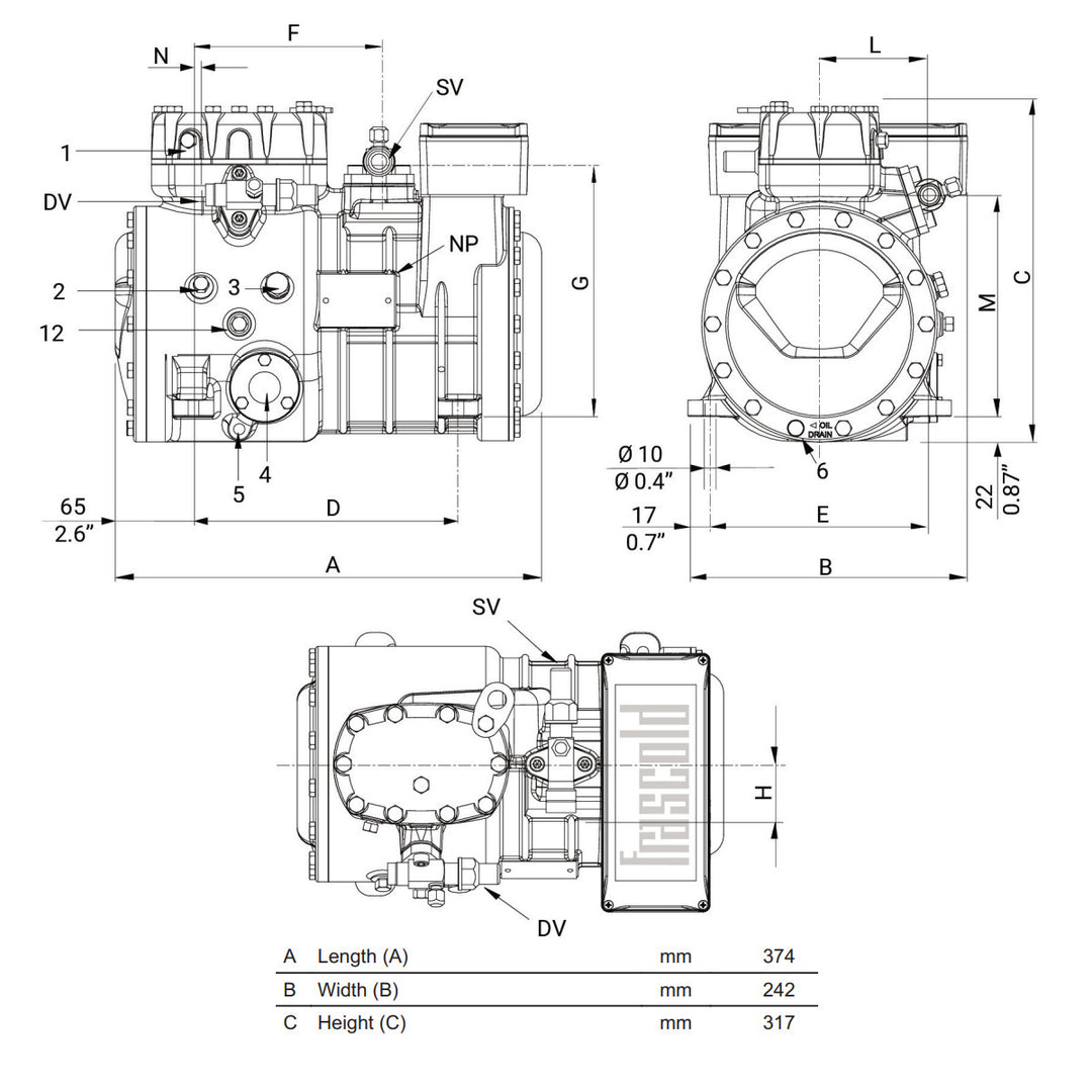 Kompressor D3-15.1Y Frascold