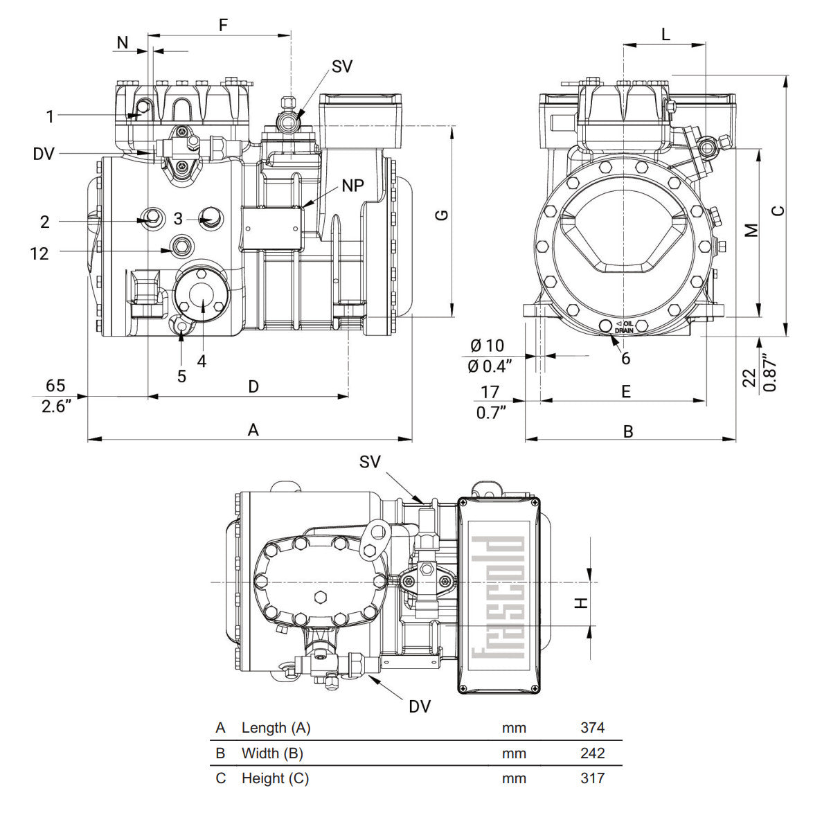 Kompressor D3-15.1Y Frascold