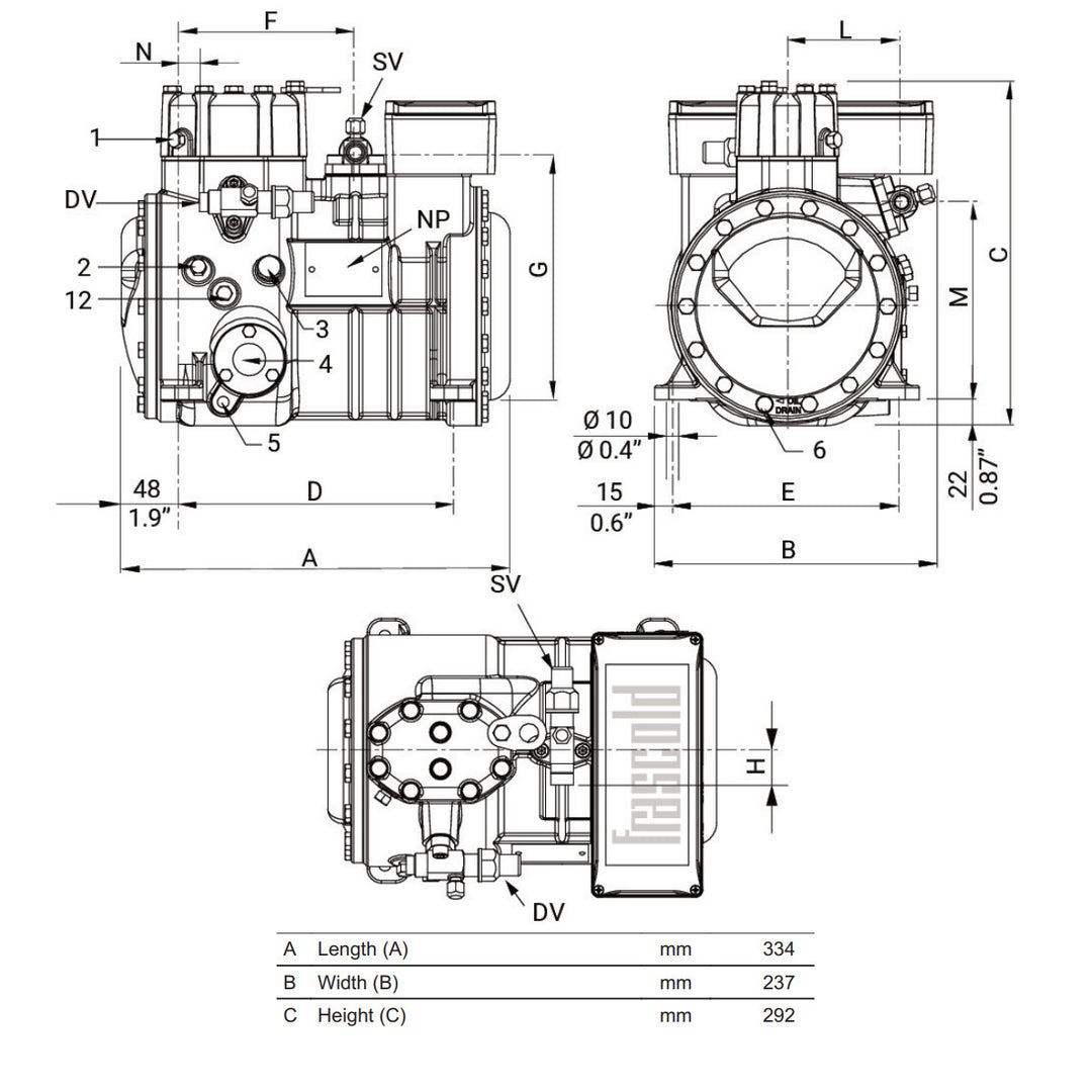 Kompressor B2-10.1Y Frascold