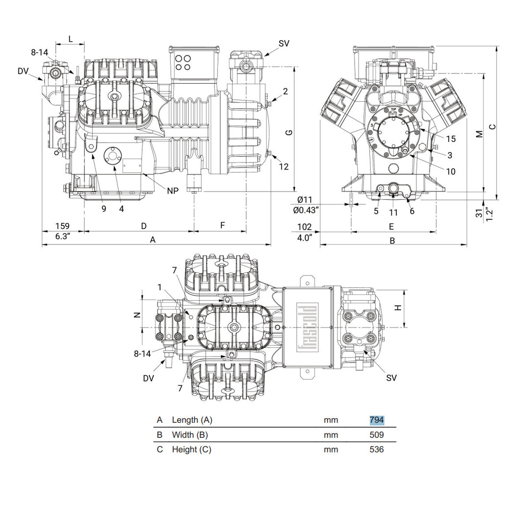 Compressor Z40-154Y Frascold