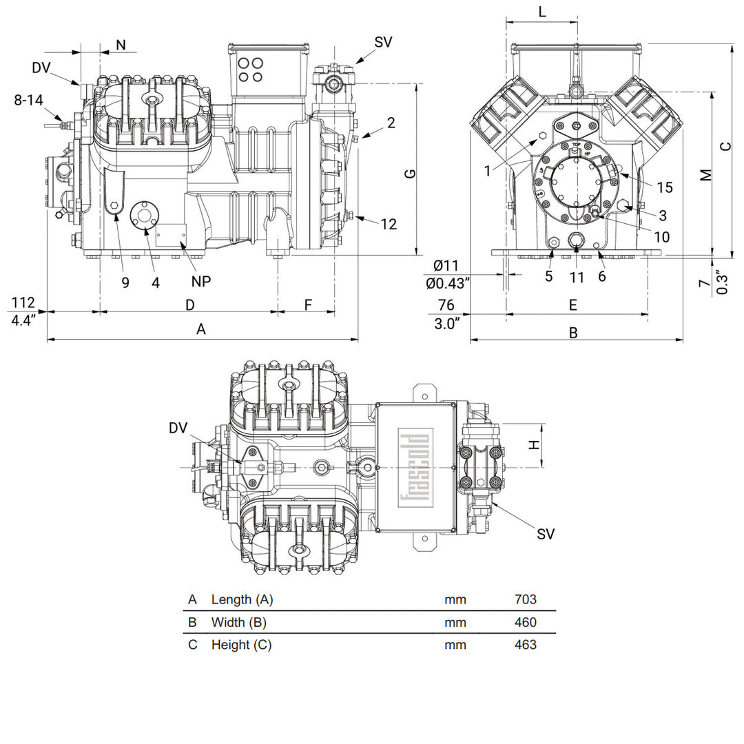 Compressor V25-71Y Frascold