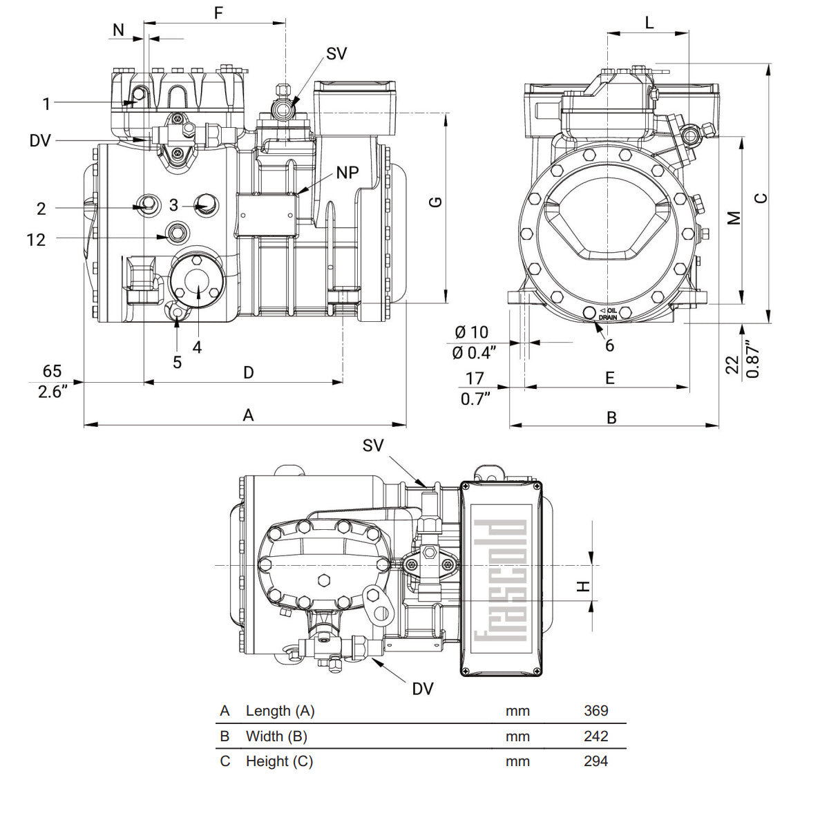 Compressor D2-13.1Y Frascold