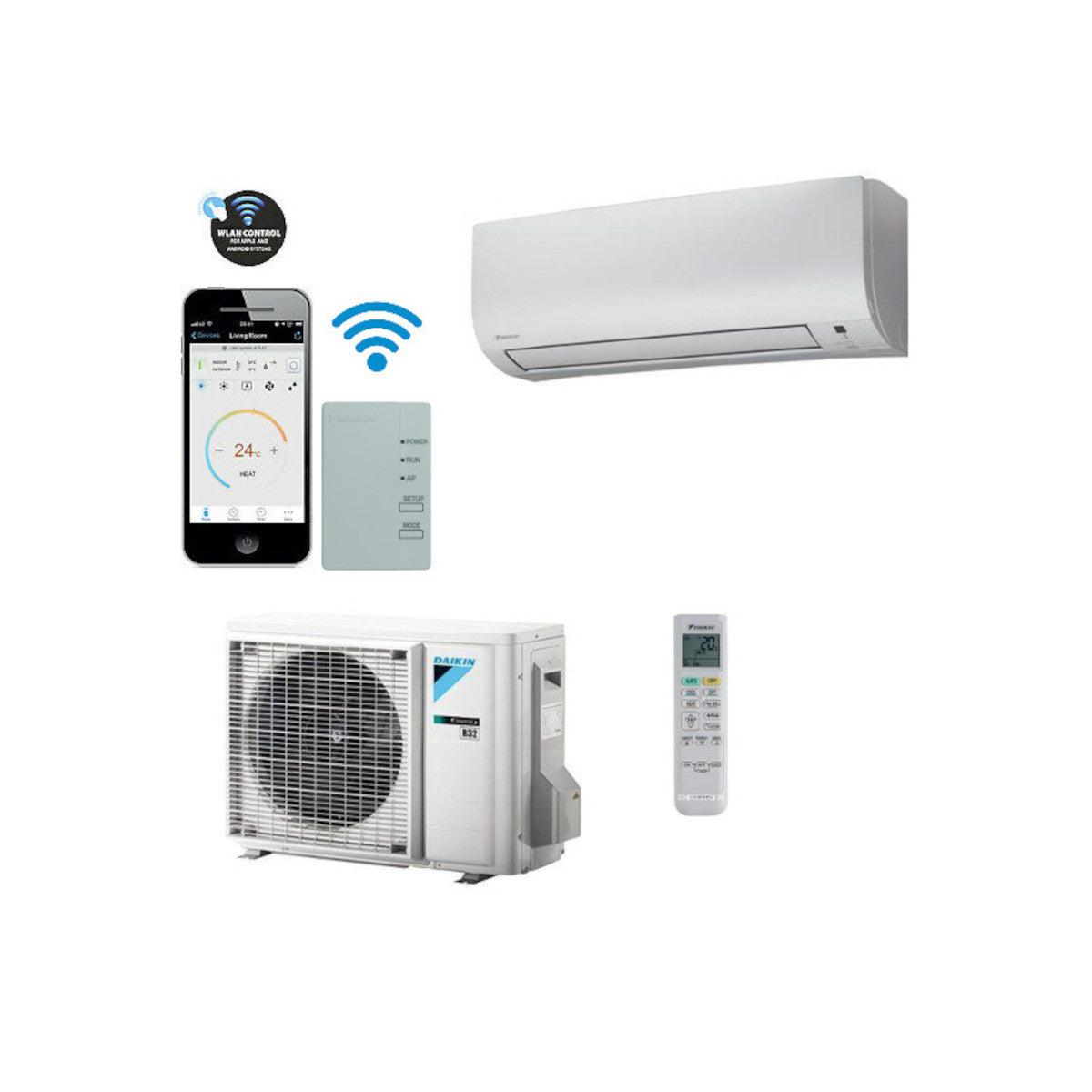 Split Set FTXP25M9 + RXP25M 2,5 kW Daikin + Wi-Fi